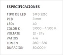 FOCO LED SOBREPONER SC NEGRO 5W 85x85x5 L160 85 5N LUZ NEUTRA 4500