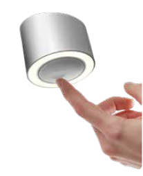 LAMPARA LED + ENCHUFE UNIKA D-MOTION USB NEGRO MATE NATURAL CALIDA