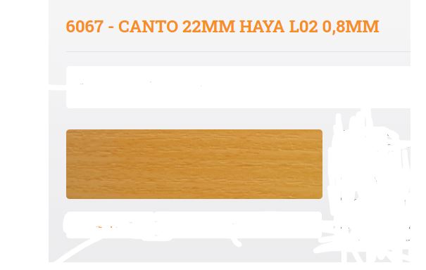 CANTO PVC SERVICANTO REF 6067 DE 0.8MM 22MM