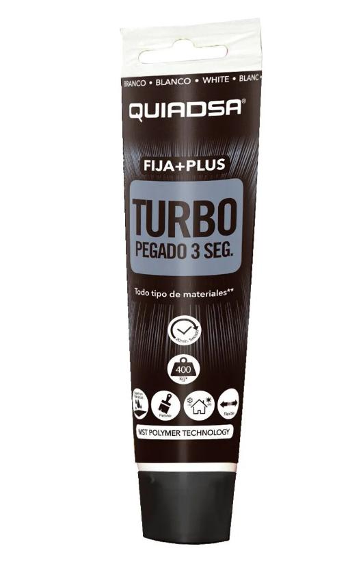 ADHESIVO FIJA + PLUS TURBO BLANCO TUBO FLEXIBLE 150 GR.